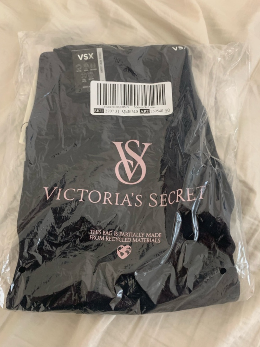 VSX Black leggings new in package Pink Logo